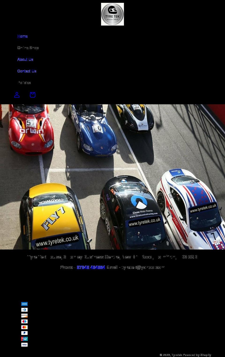 tyretek.co.uk shopify website screenshot