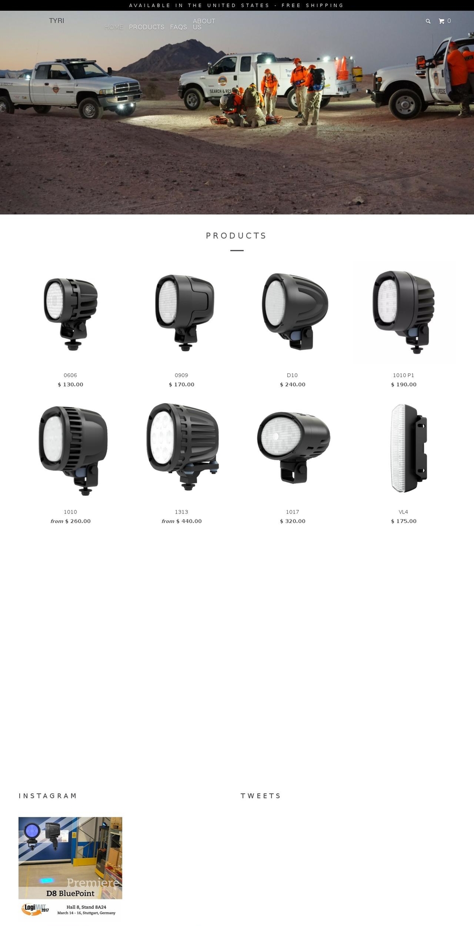 tyrishop.com shopify website screenshot