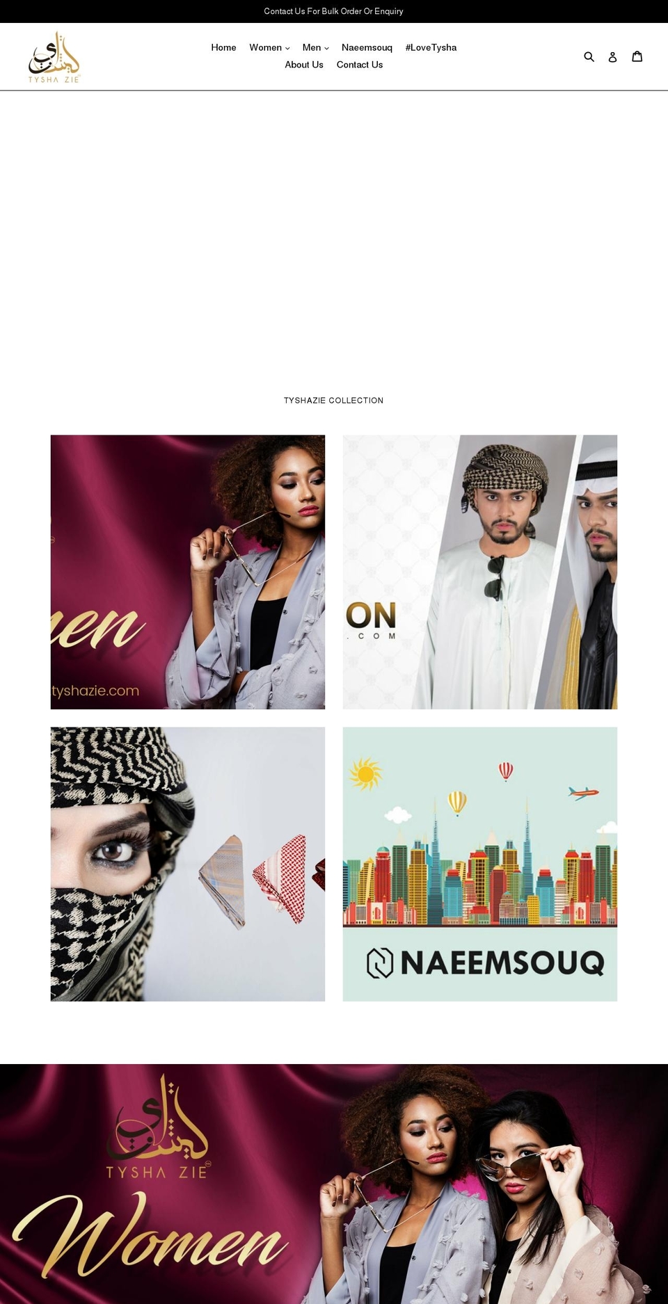 tyshazie.com — Shopify storefront screenshot