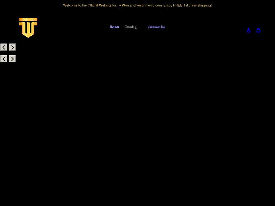 tywonmusic.com shopify website screenshot
