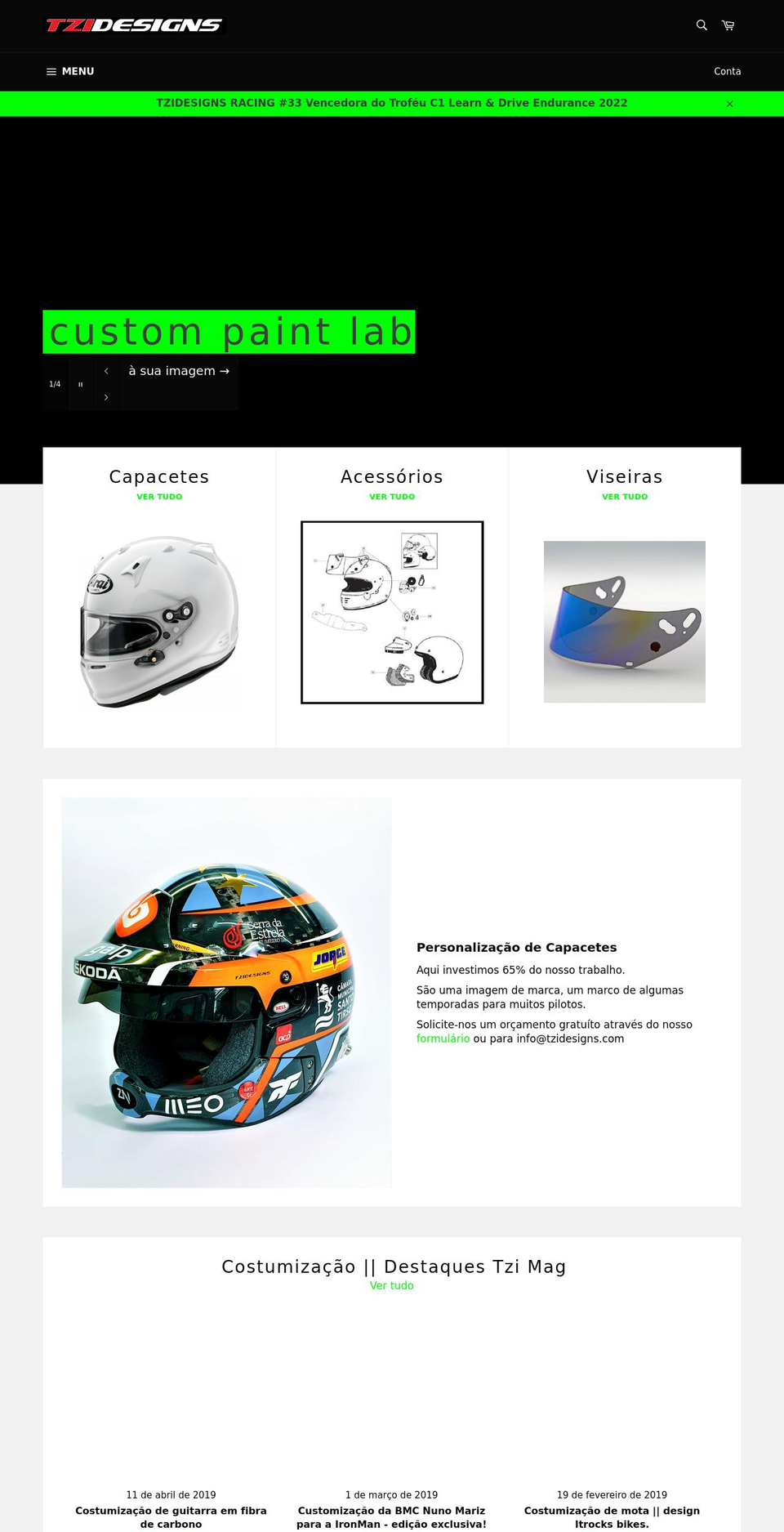 tzidesigns.com shopify website screenshot