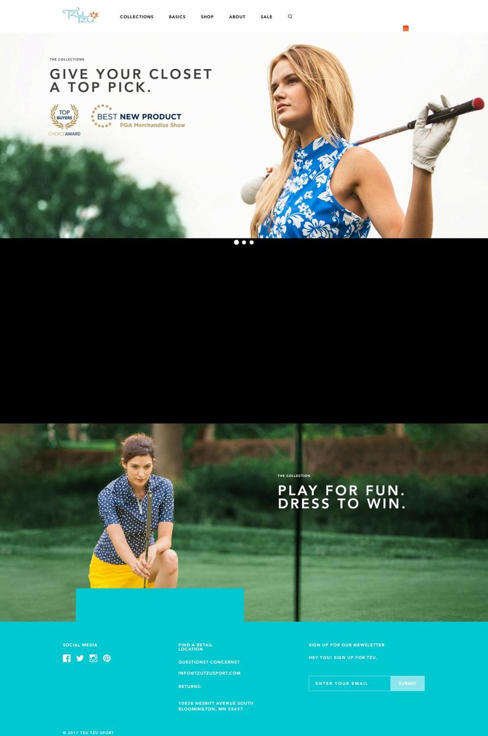 tzutzusport.com shopify website screenshot