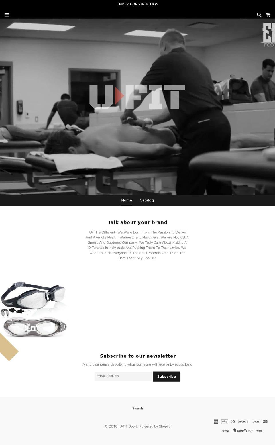 u-fitsports.com — Shopify storefront screenshot
