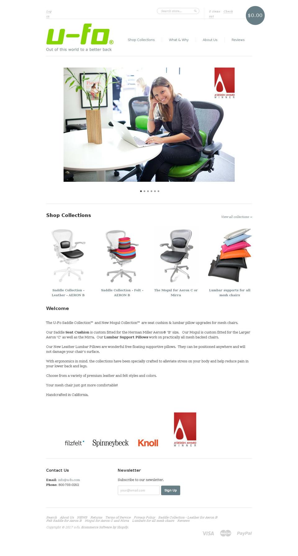 u-fo.com shopify website screenshot