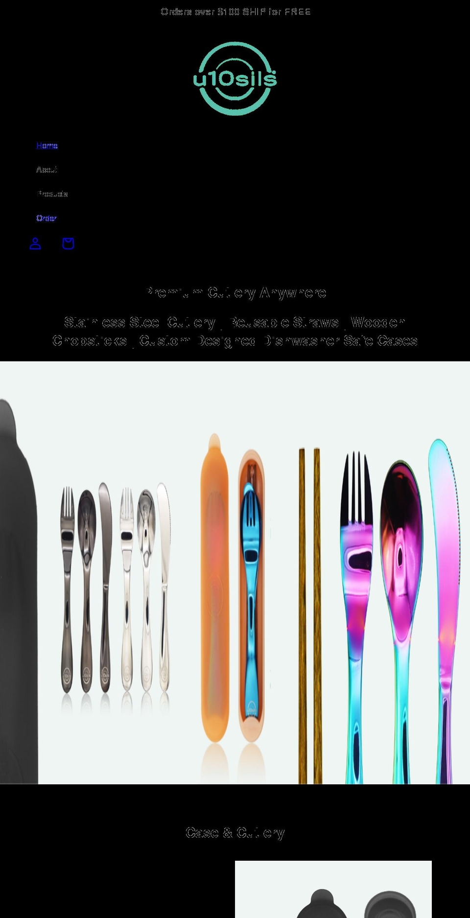 u10sils.com shopify website screenshot