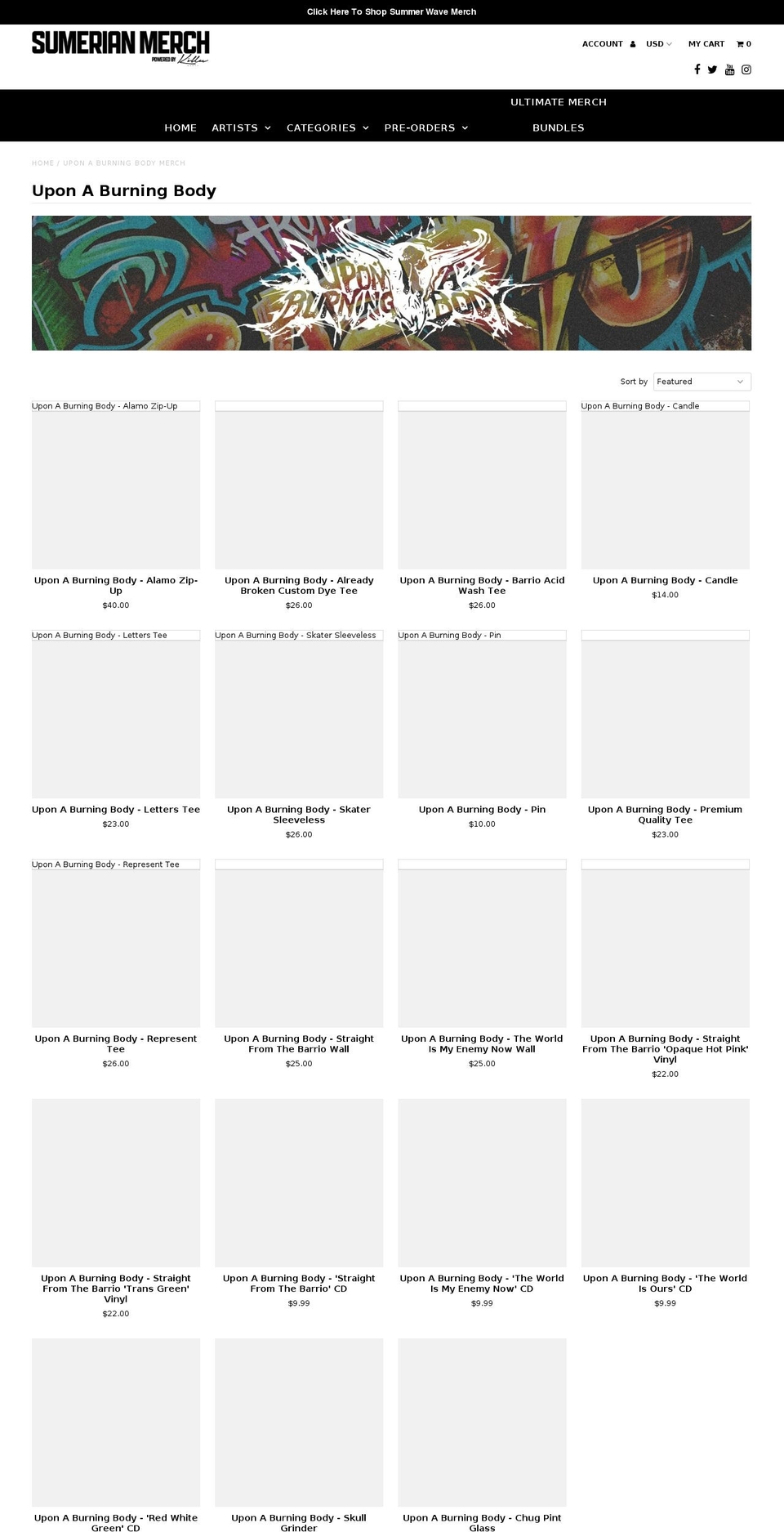 uabbmerch.com — Shopify storefront screenshot