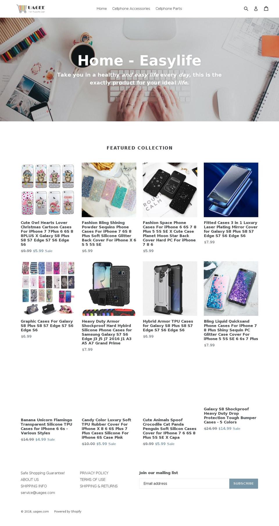 uagee.com — Shopify storefront screenshot