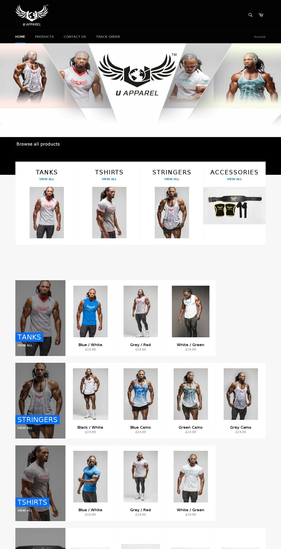 uapparelworld.com shopify website screenshot