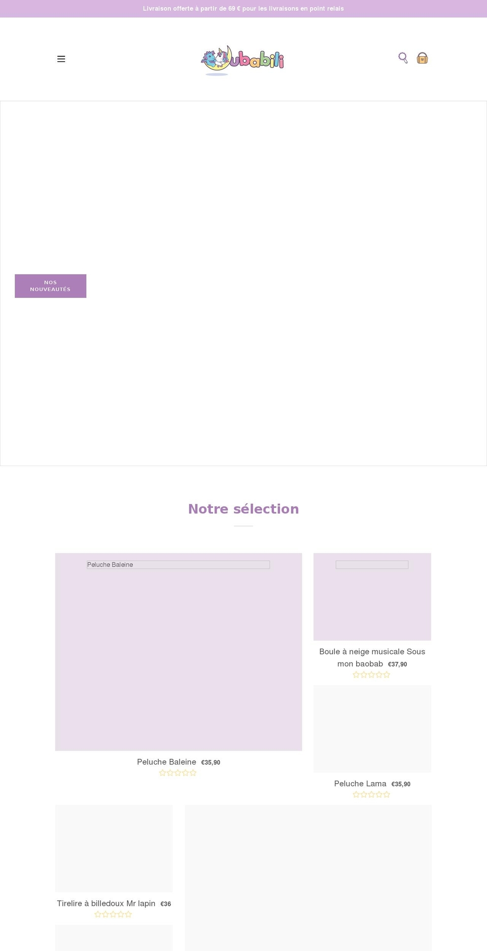 ubabili.com shopify website screenshot