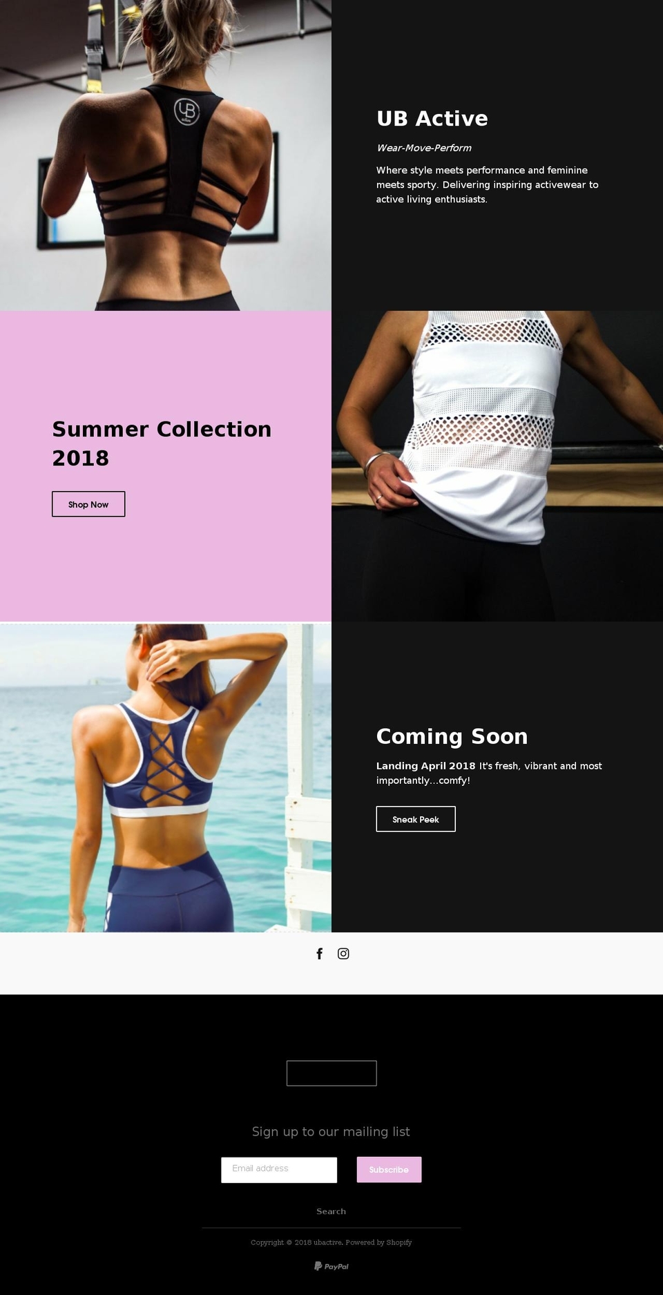 ubactive.com — Shopify storefront screenshot