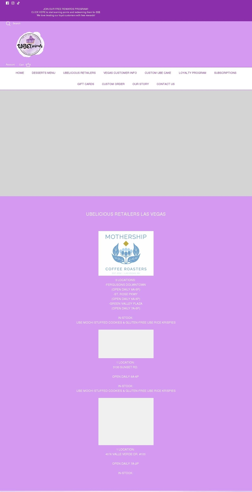 ubeliciousdesserts.com shopify website screenshot
