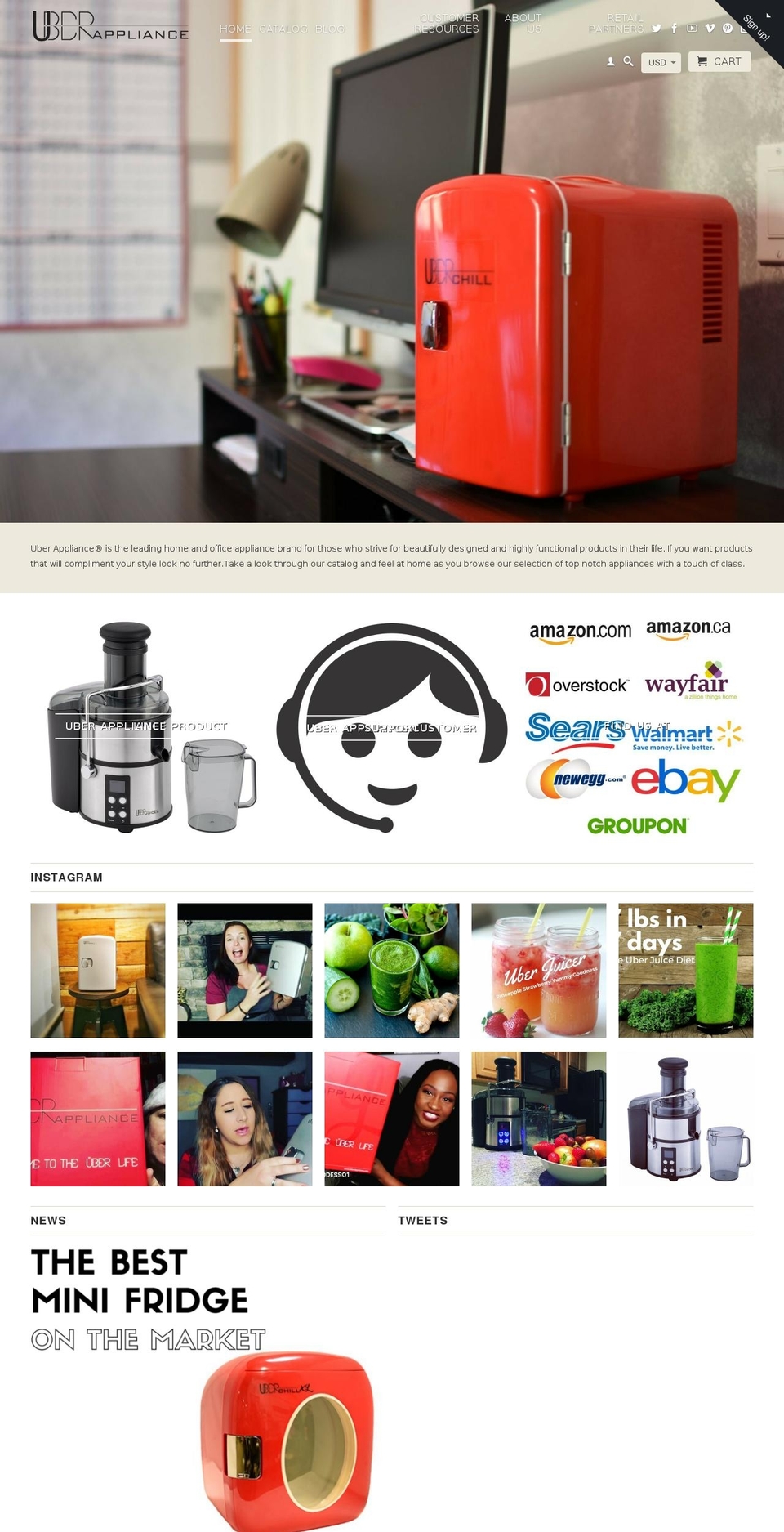 uberappliance.com shopify website screenshot