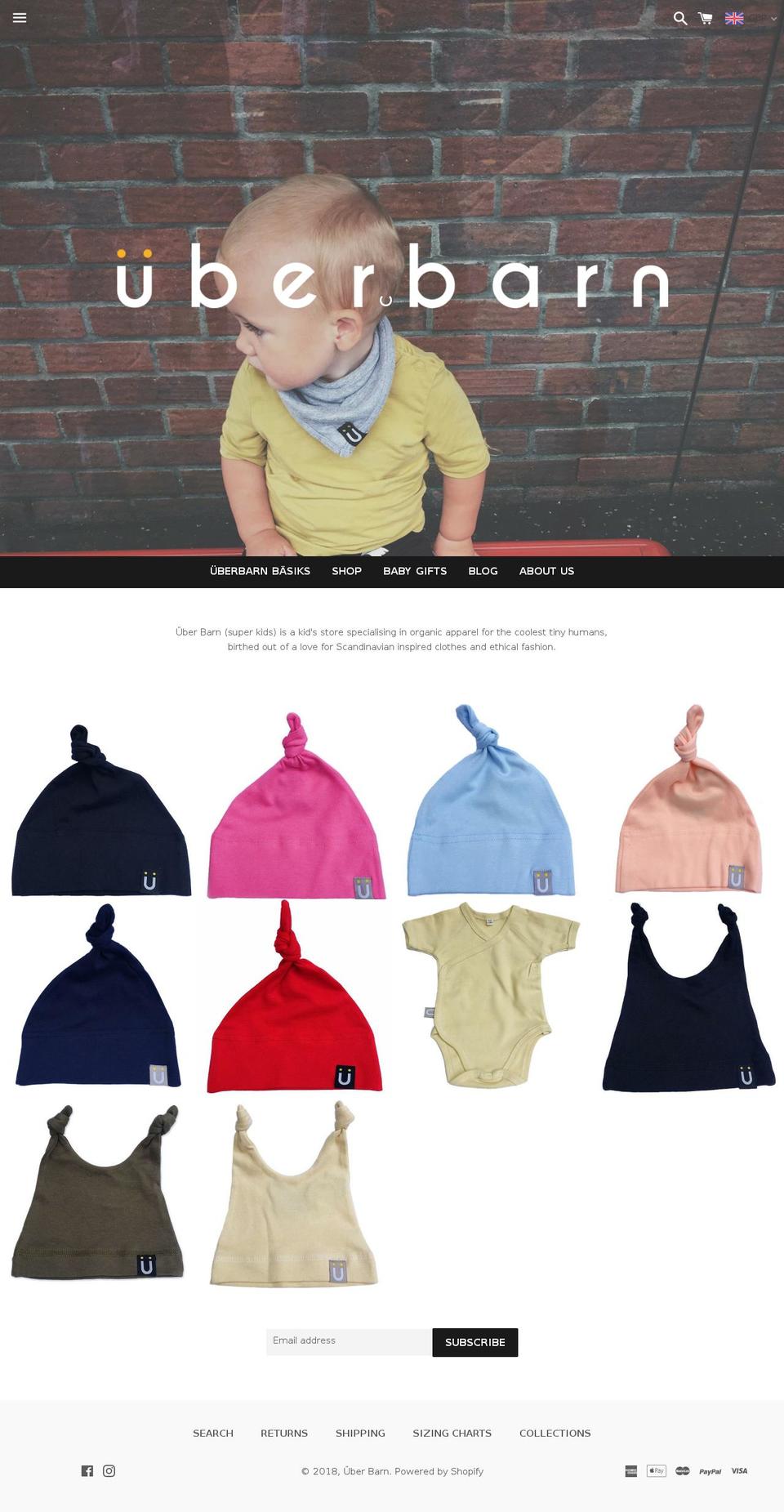 uberbarn.com — Shopify storefront screenshot