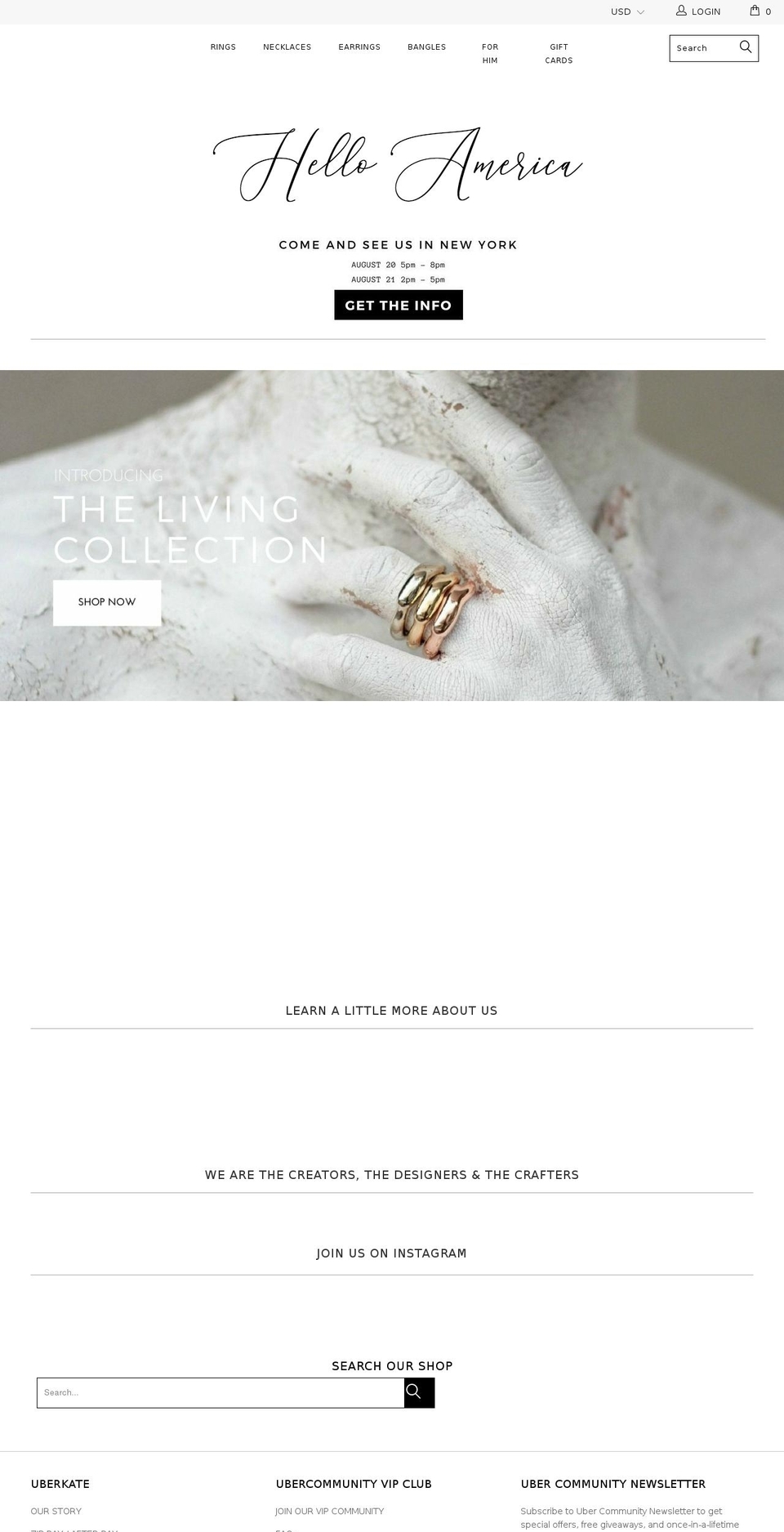 uberkate.com — Shopify storefront screenshot