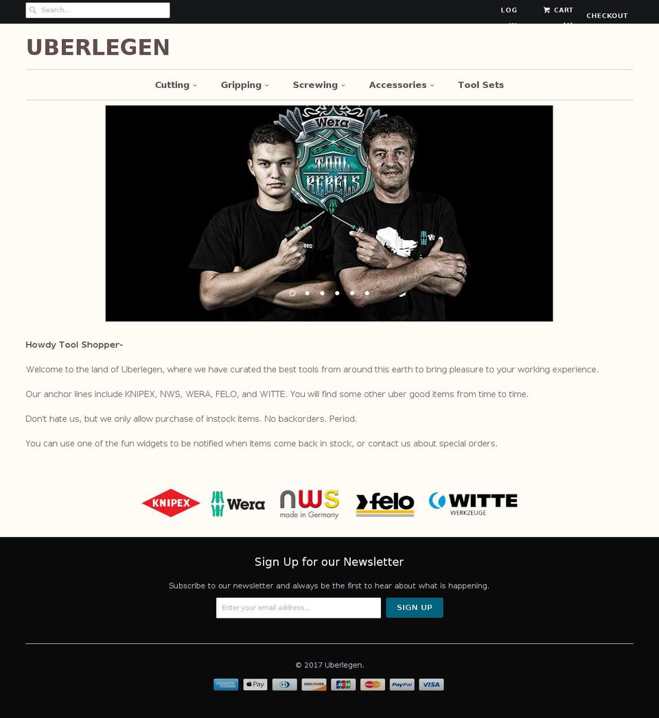 uberlegen.info shopify website screenshot