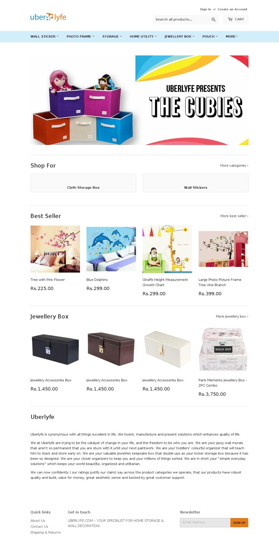 uberlyfe.com shopify website screenshot