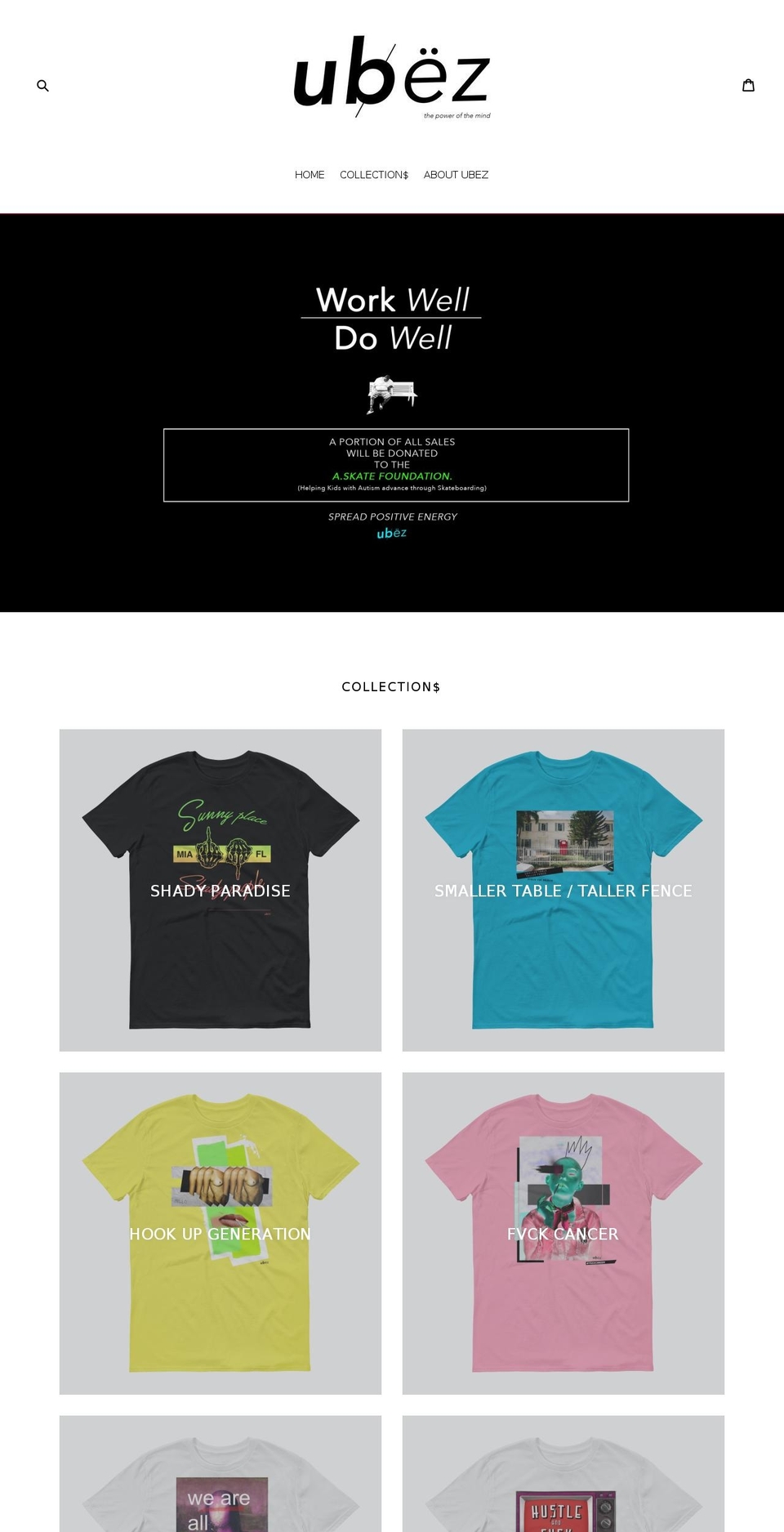 ubezmia.com — Shopify storefront screenshot