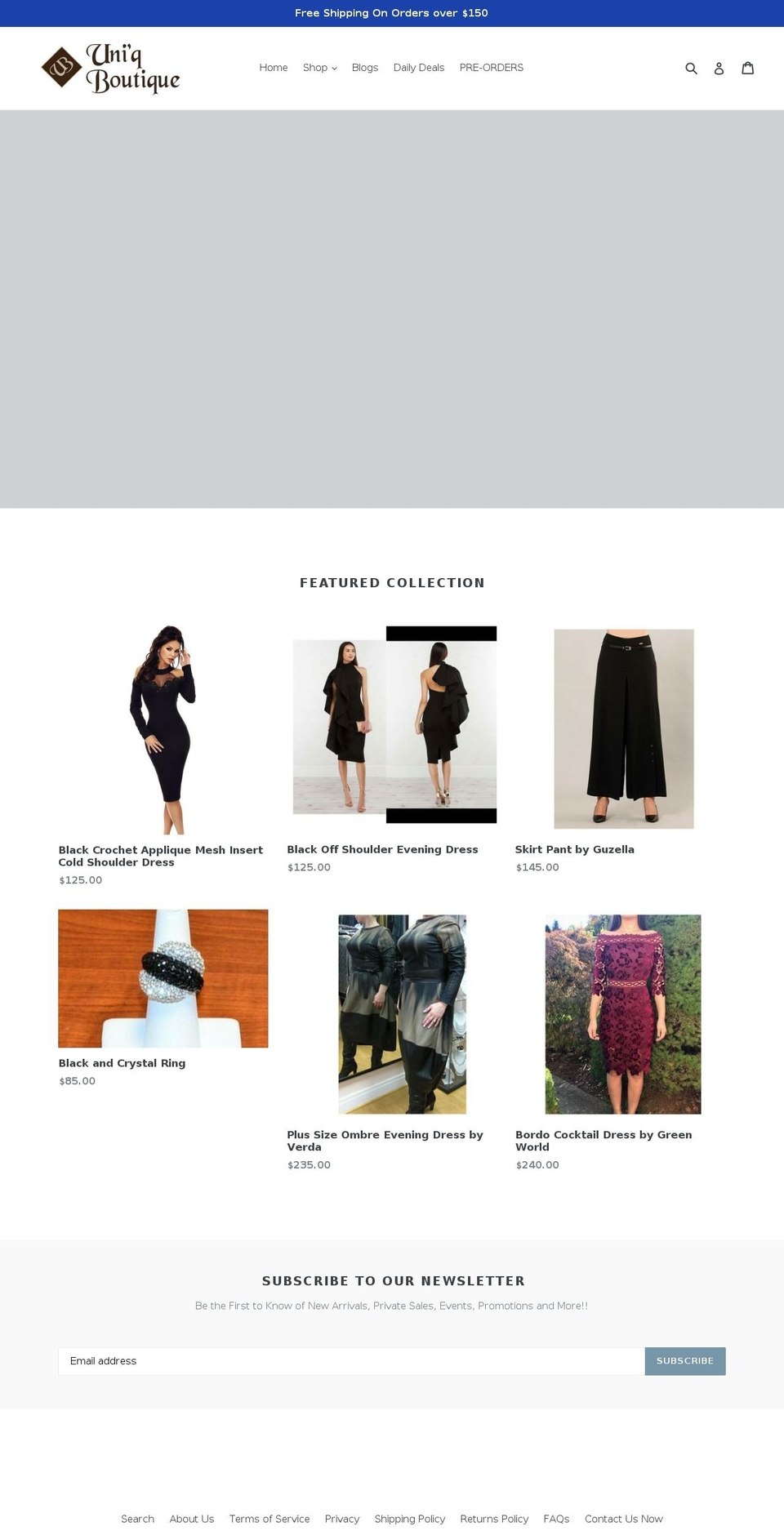ubfashion.net shopify website screenshot