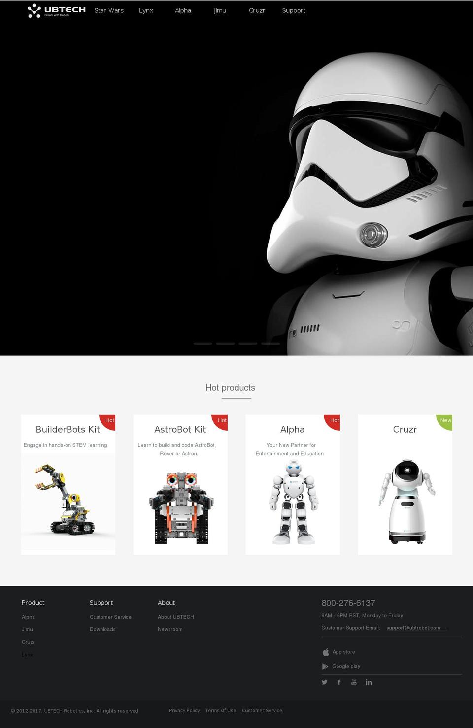 Global E-Commerce Theme Live Shopify theme site example ubtrobot.com