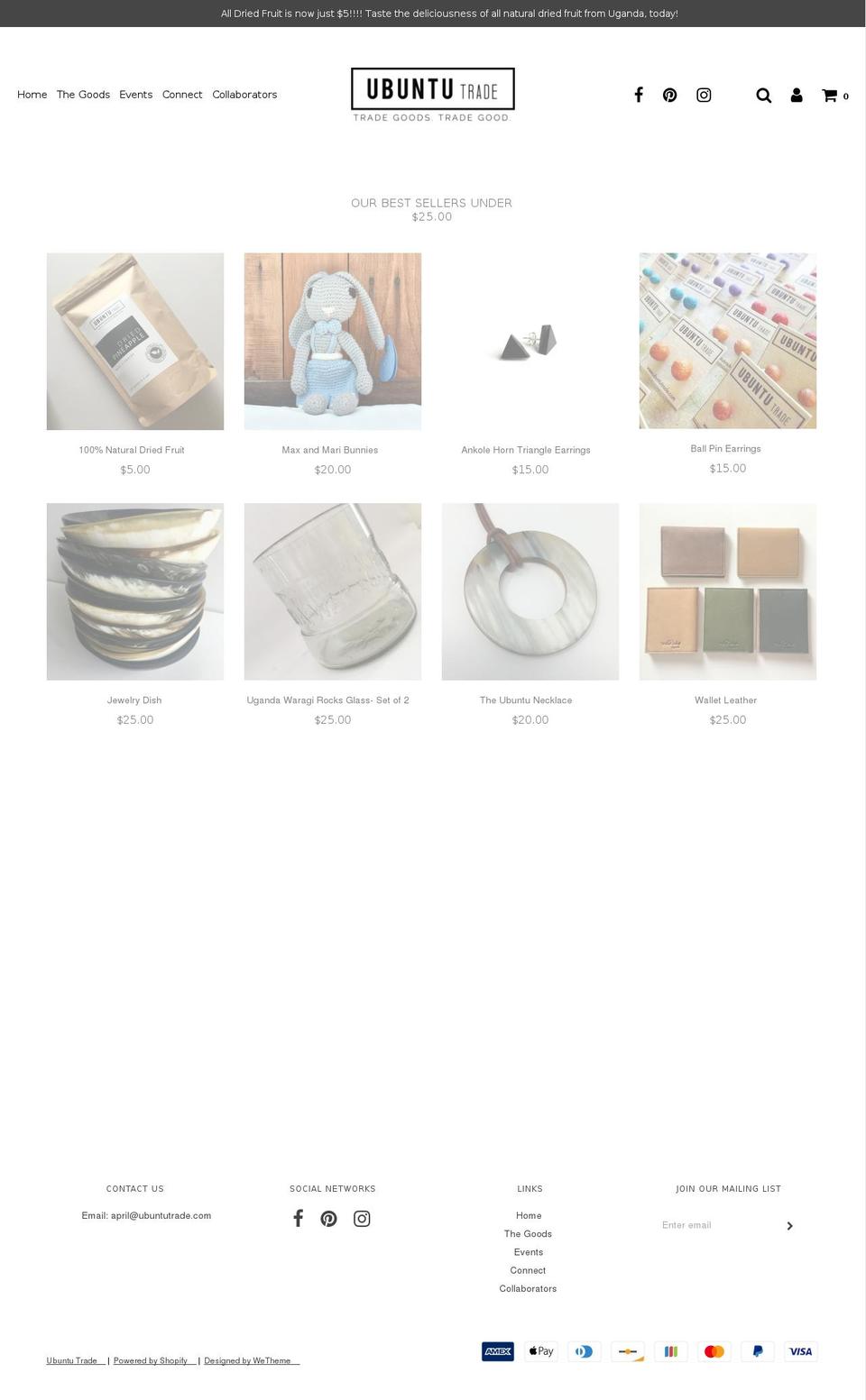 ubuntutrade.com — Shopify storefront screenshot