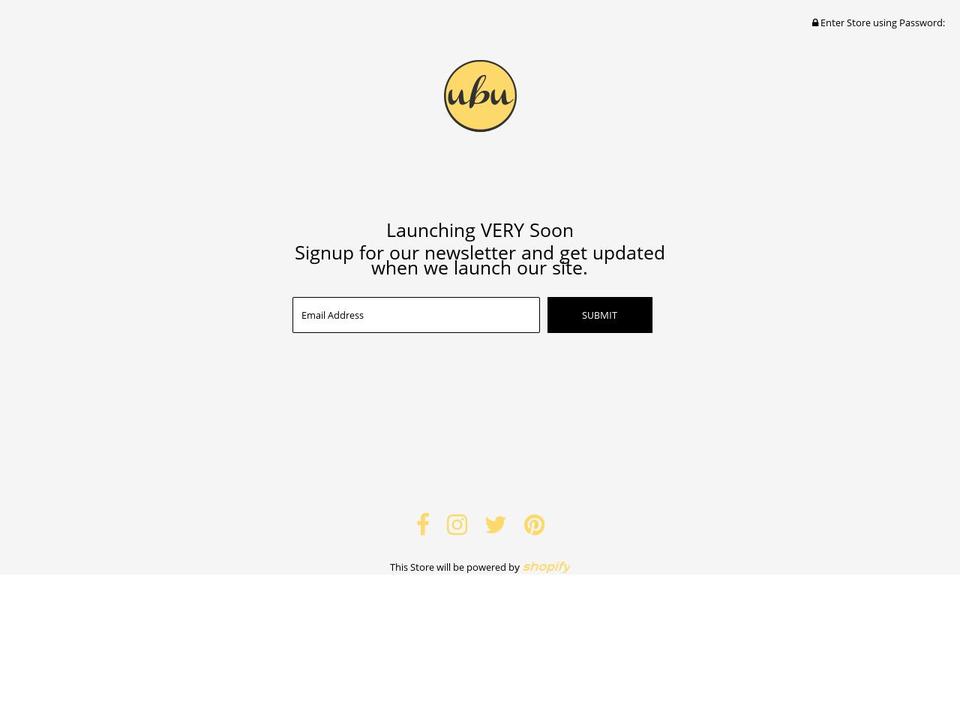 ubuthelabel.com — Shopify storefront screenshot