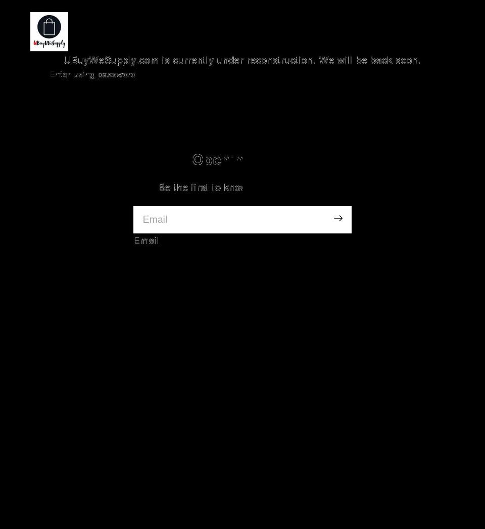 ubuywesupply.com shopify website screenshot