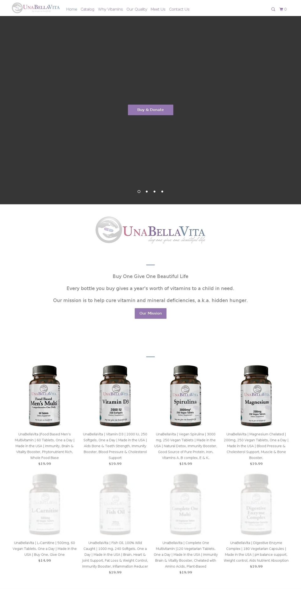 ubvita.com — Shopify storefront screenshot