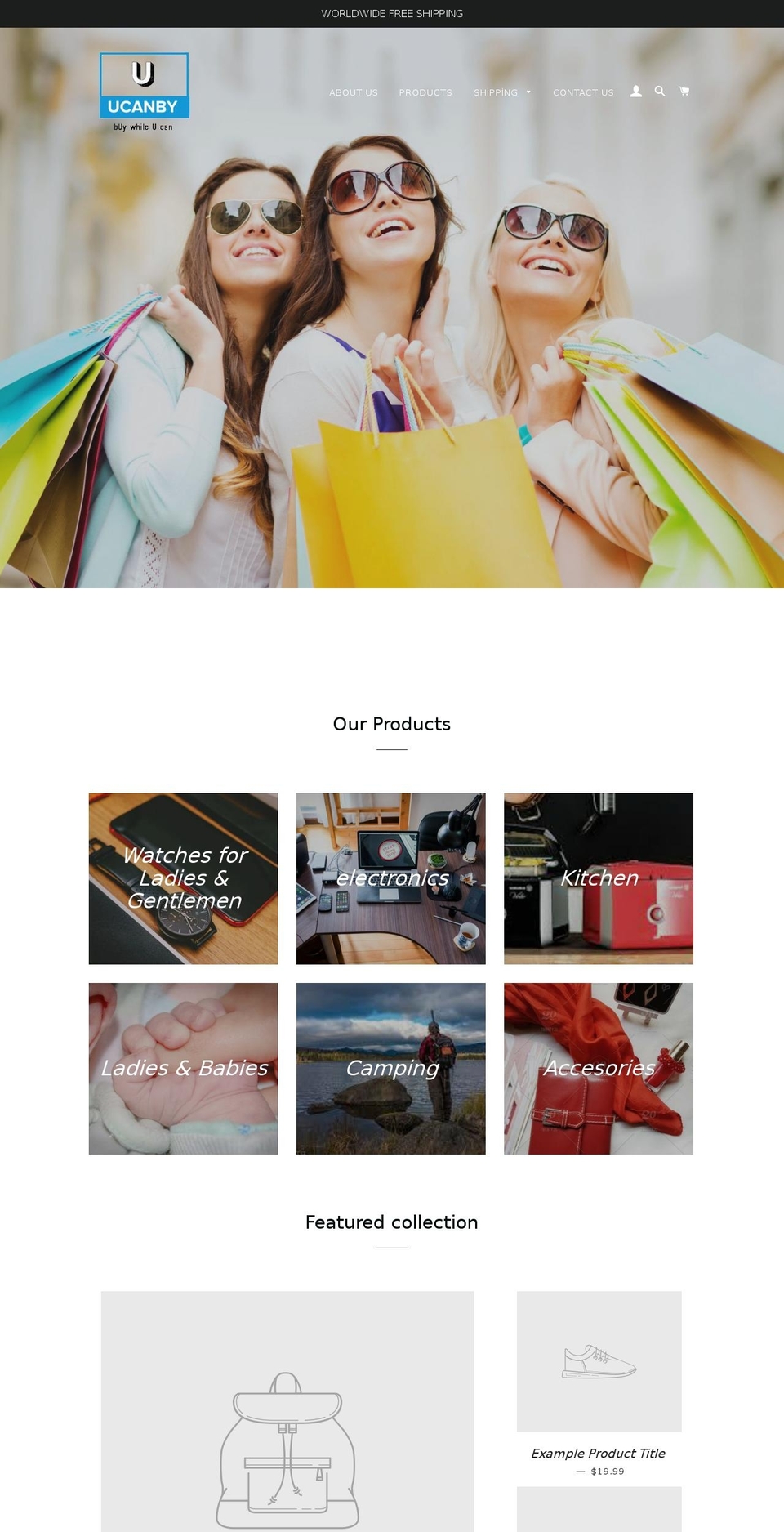 ucanby.com — Shopify storefront screenshot