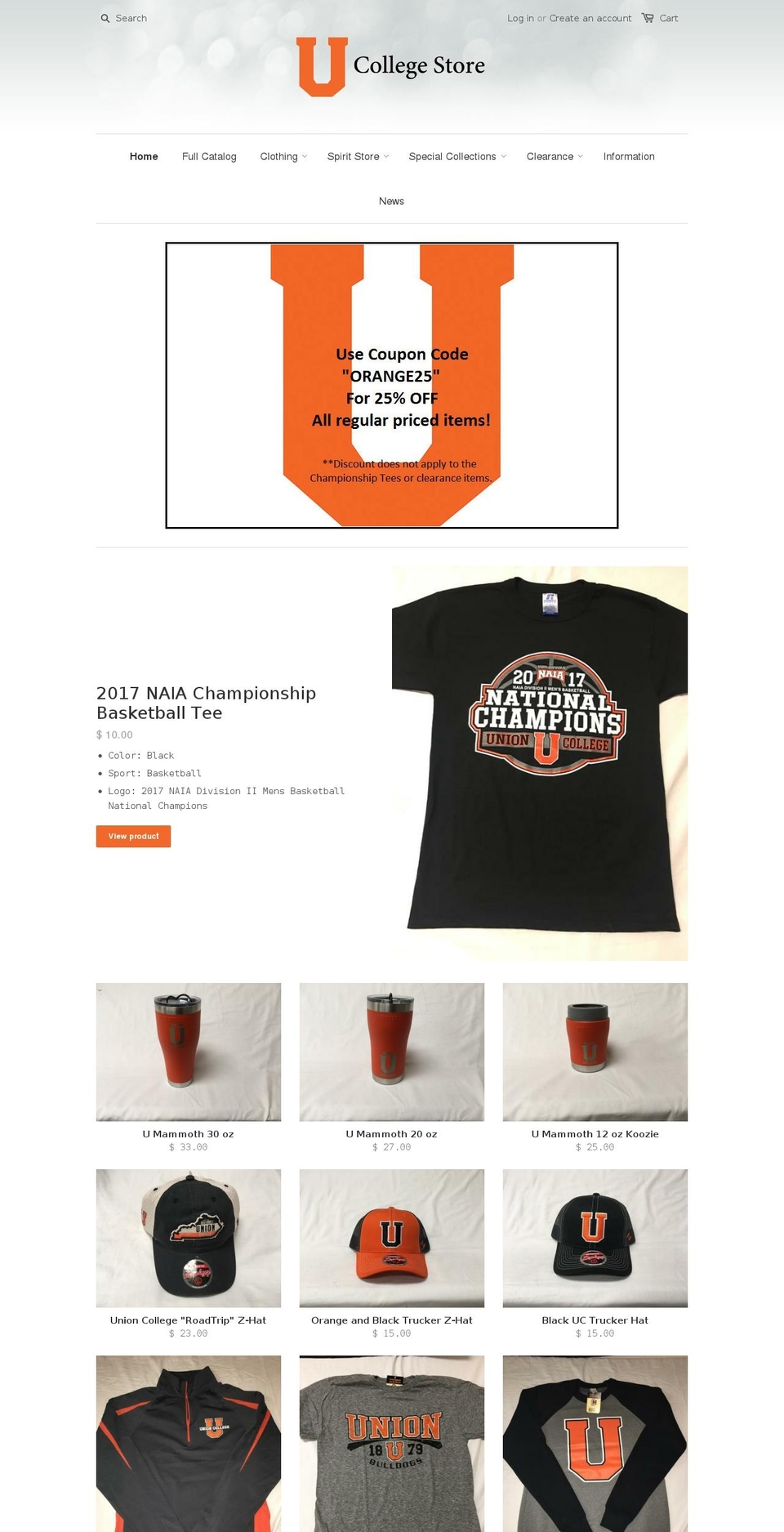 ucbulldogstore.com shopify website screenshot