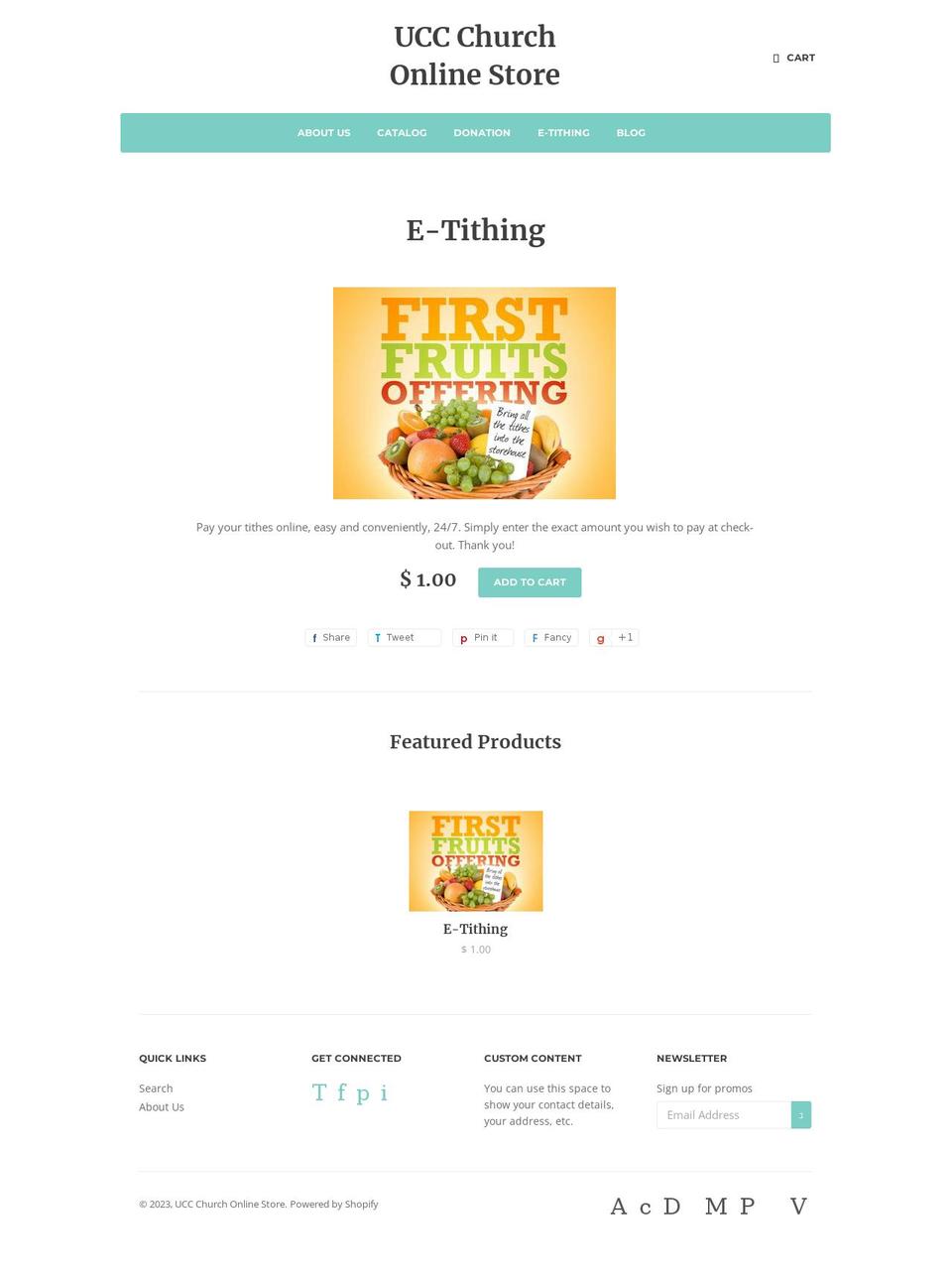 uccchurch-com.myshopify.com shopify website screenshot