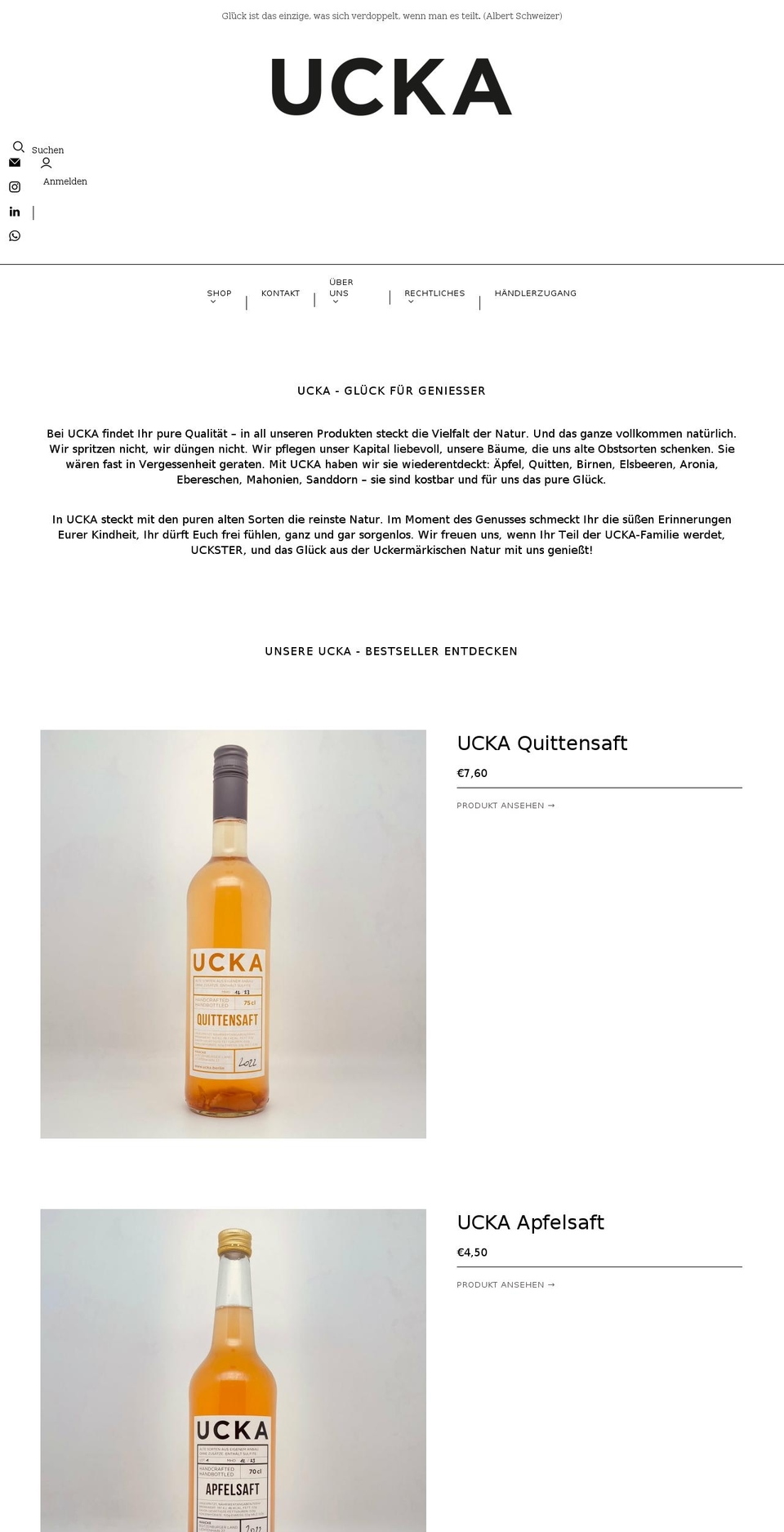 ucka.berlin shopify website screenshot
