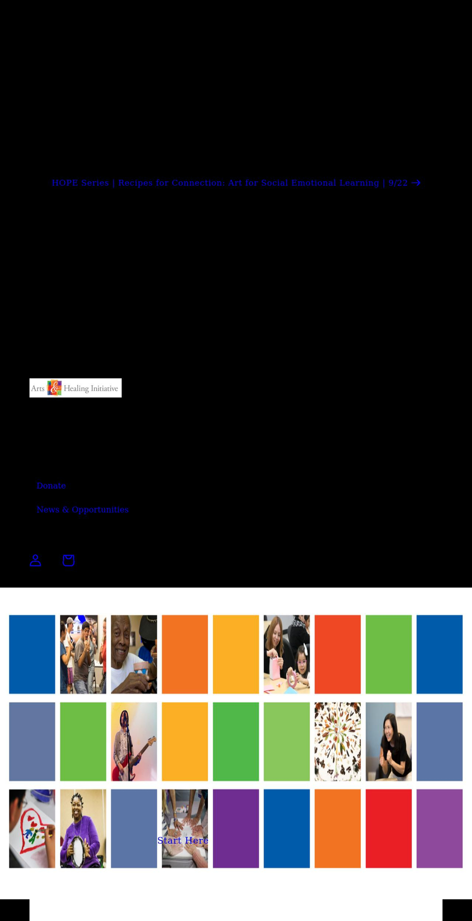 uclartsandhealing.org shopify website screenshot