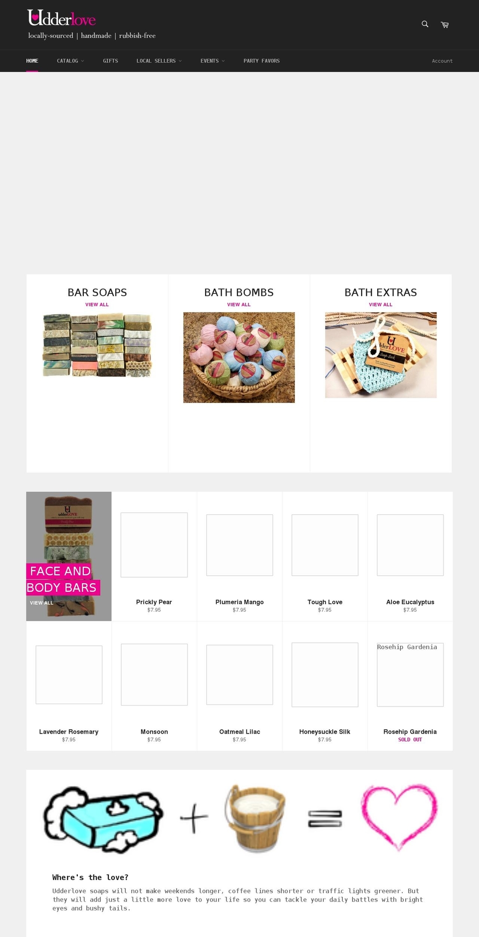 udderlovesoap.com shopify website screenshot
