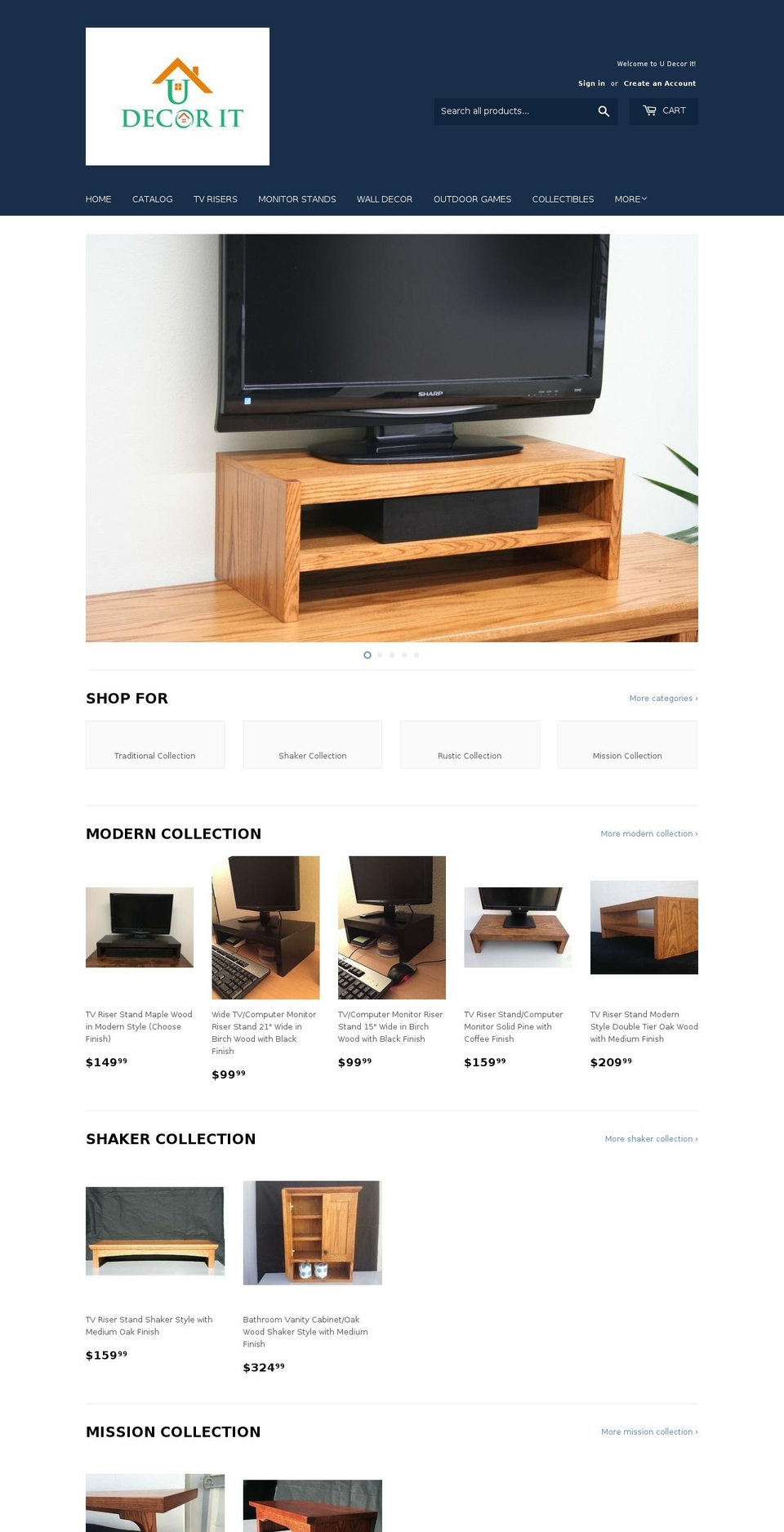 udecorit.com — Shopify storefront screenshot