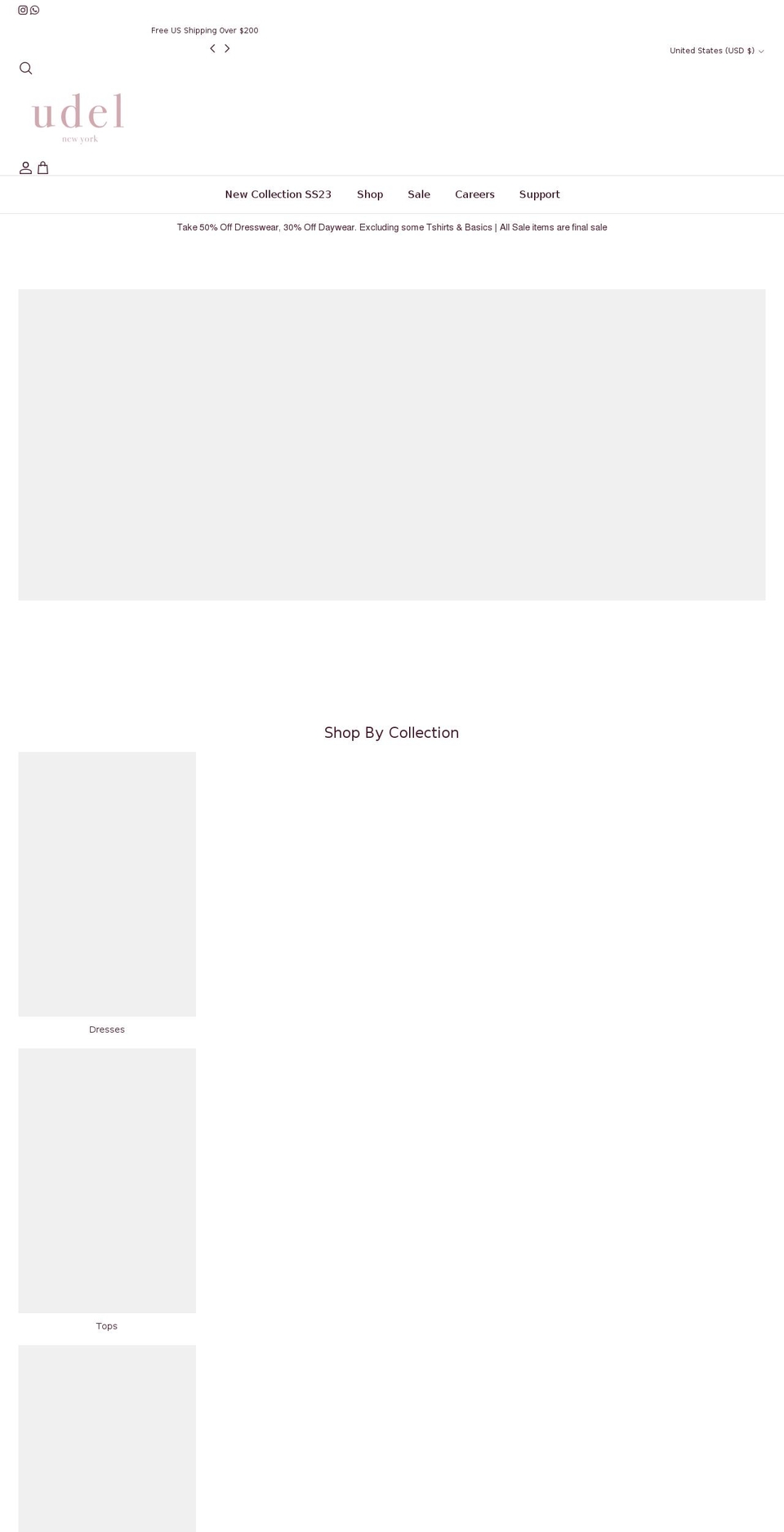 udelny.com shopify website screenshot