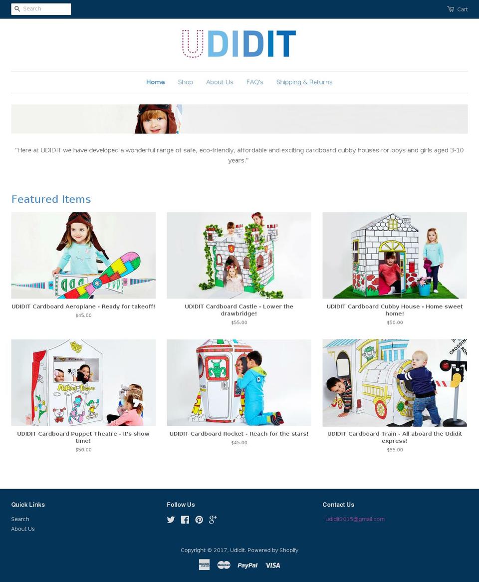 udidit.com shopify website screenshot