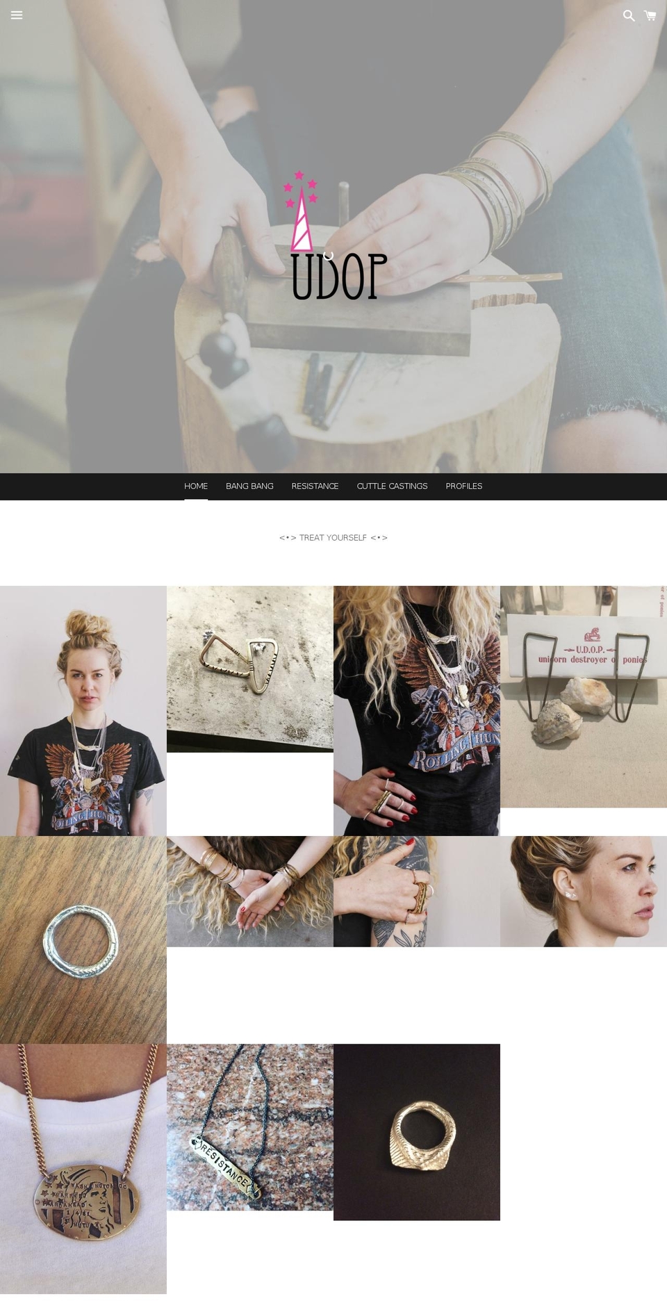 udopjewelry.com shopify website screenshot