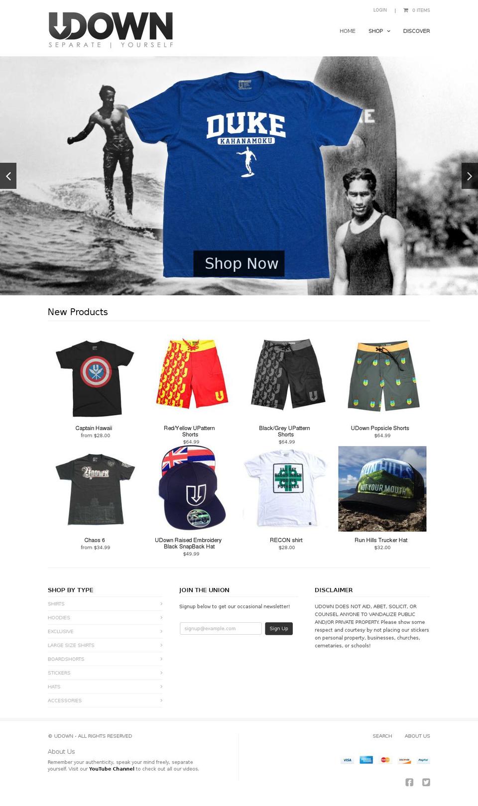 limitless Shopify theme site example udowntown.com