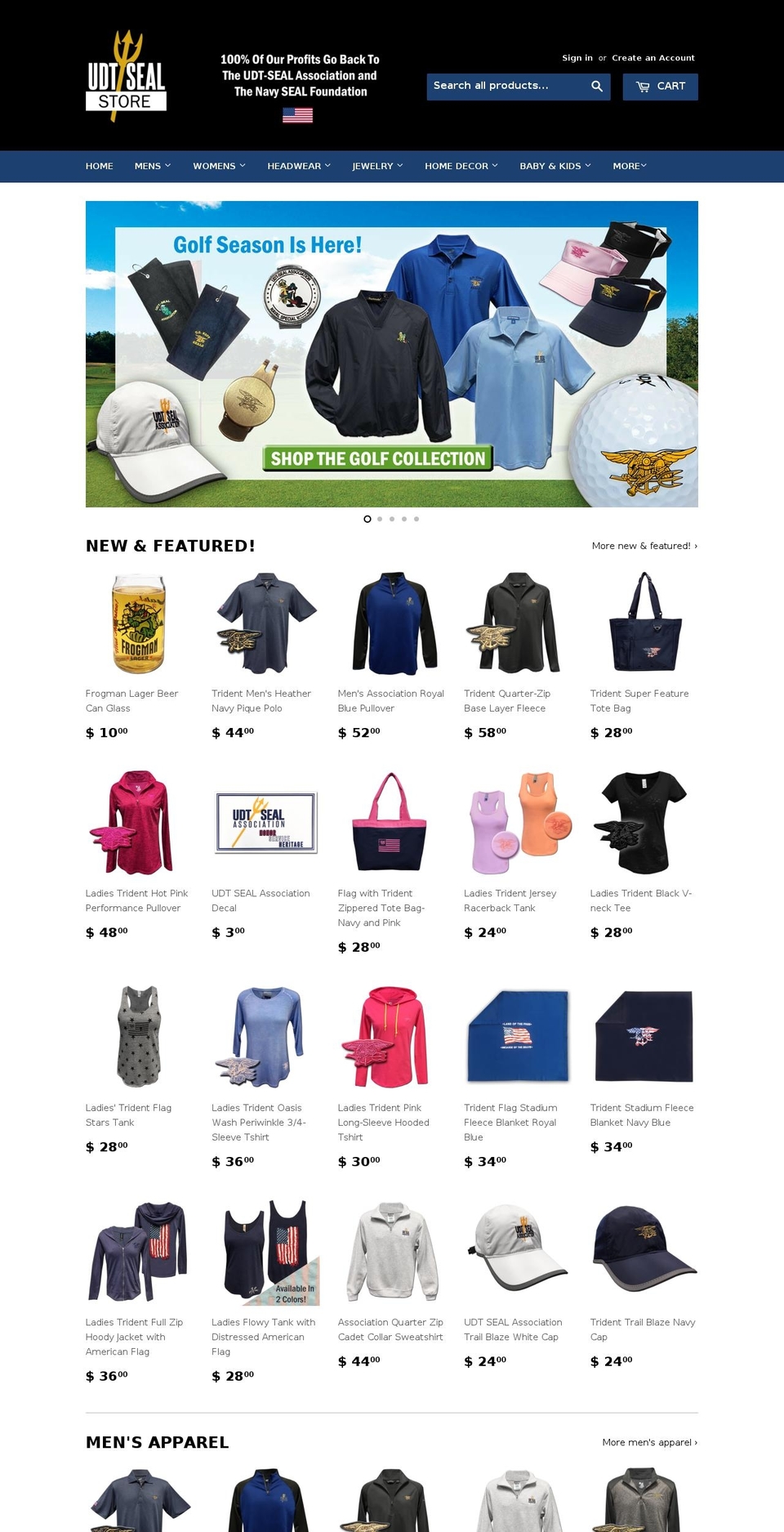 udtsealstore.org shopify website screenshot