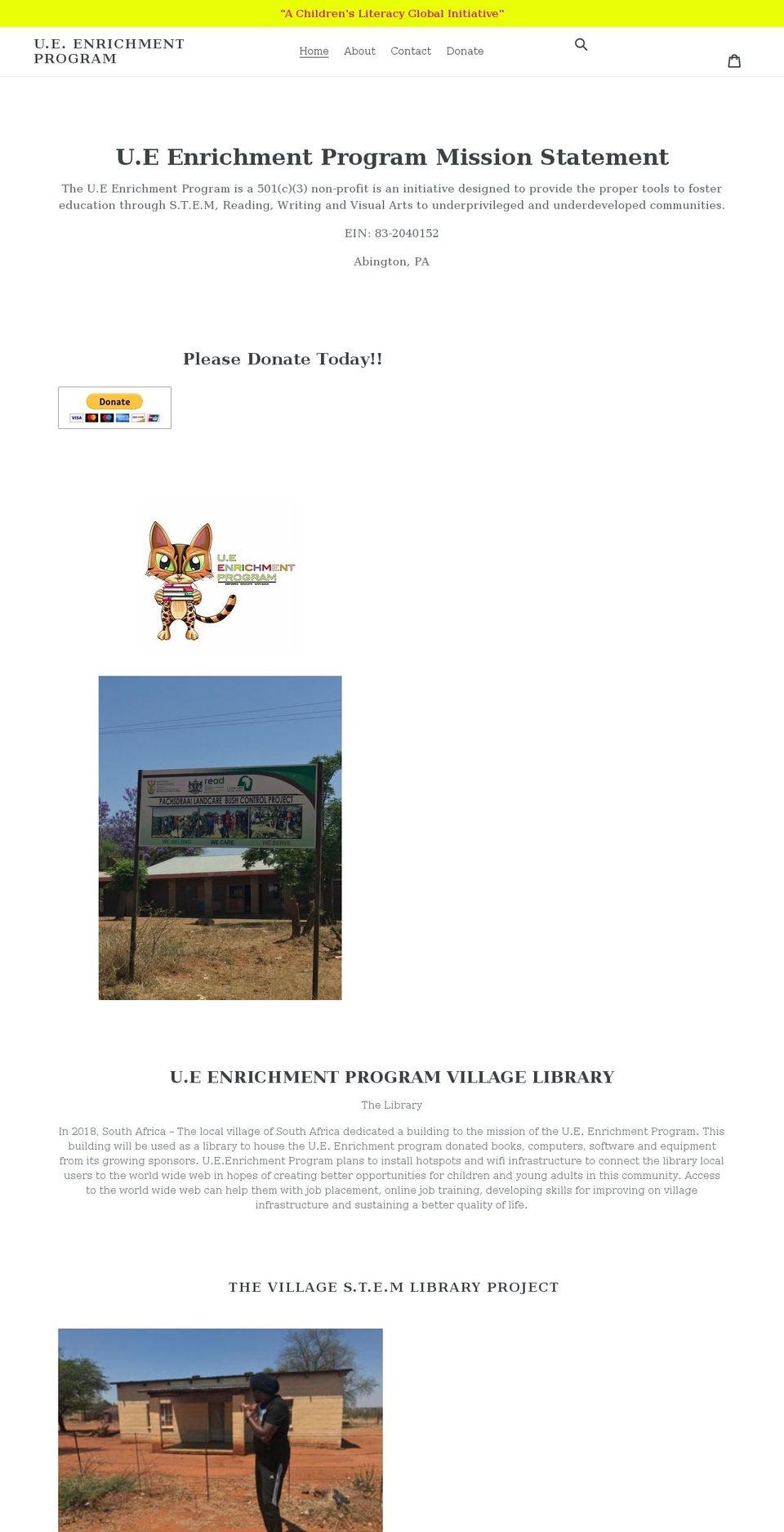 ueeprogram.com shopify website screenshot