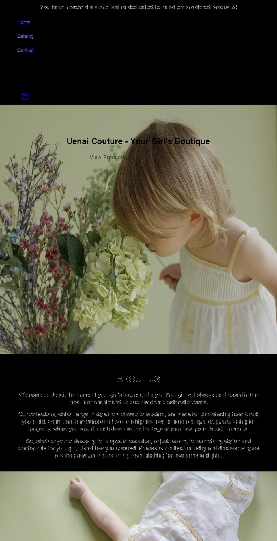 uenaicouture.com shopify website screenshot
