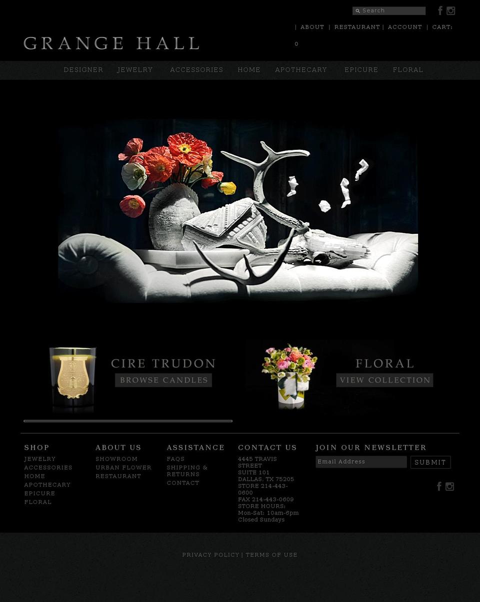 ufgrangehall.com shopify website screenshot