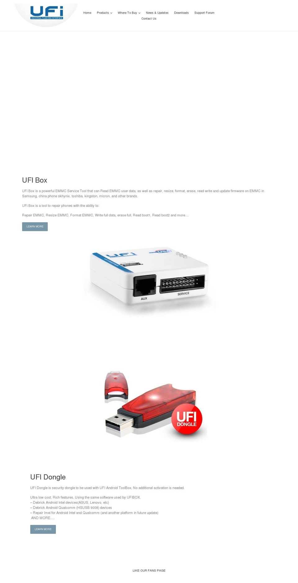 ufi-box.com shopify website screenshot