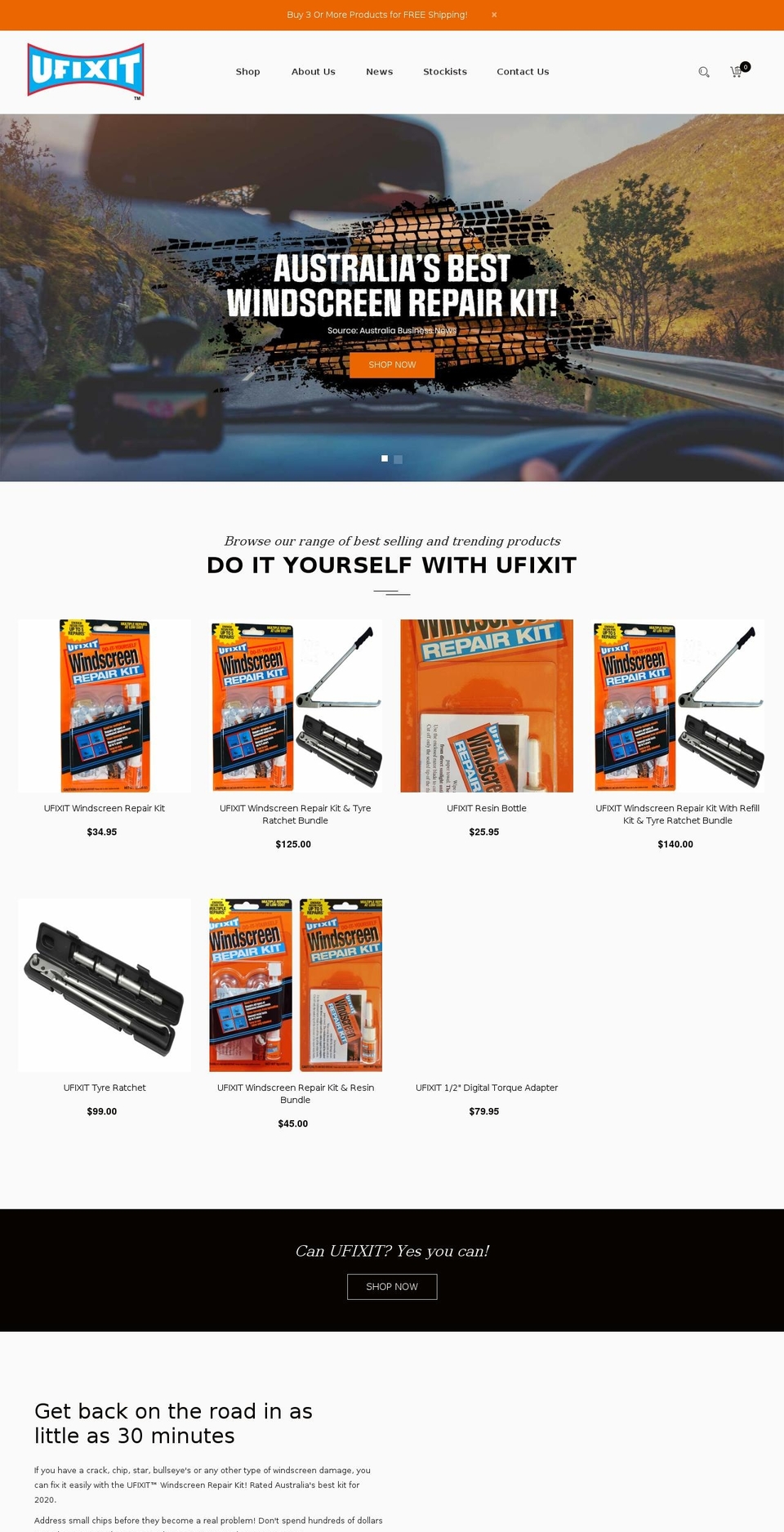 ufixit.com.au shopify website screenshot