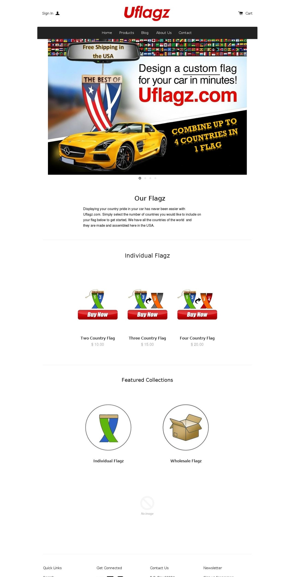 uflagz.com shopify website screenshot