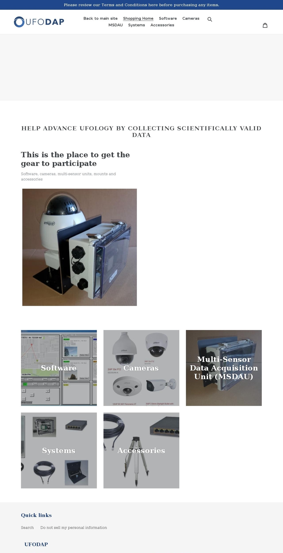 ufodap.myshopify.com shopify website screenshot