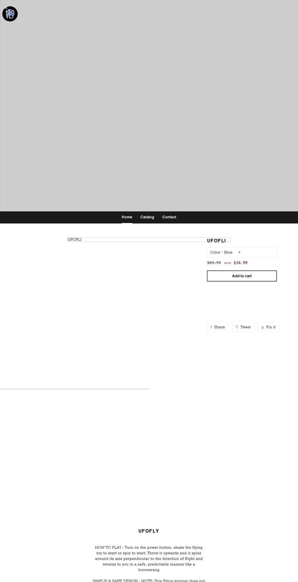 ufofloat.com shopify website screenshot