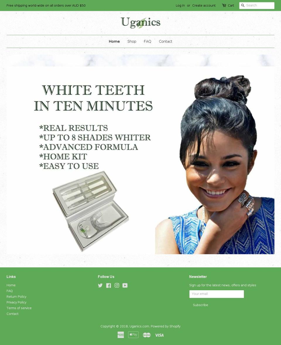 uganics.com — Shopify storefront screenshot