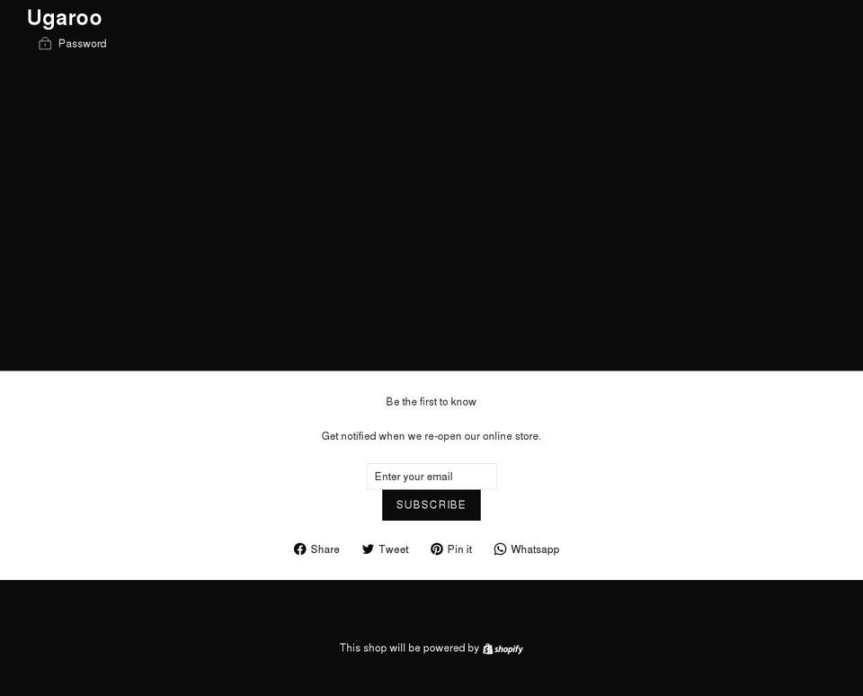 ugaroo.com shopify website screenshot