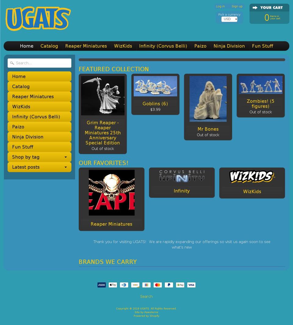 ugats.com — Shopify storefront screenshot